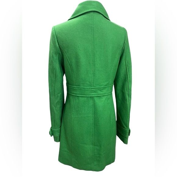 Tulle Wool Peacoat Trench Coat Green Size Medium - Picture 3 of 12
